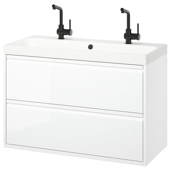ÄNGSJÖN / BACKSJÖN wash-stnd w drawers/wash-basin/taps