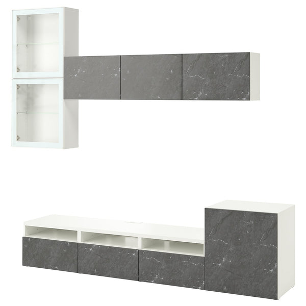 BESTÅ TV storage combination/glass doors