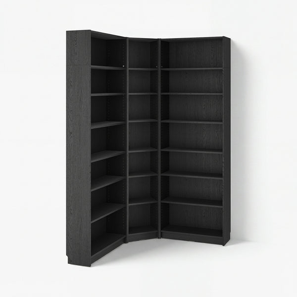BILLY bookcase corner comb w ext units, 136/136x28x237 cm