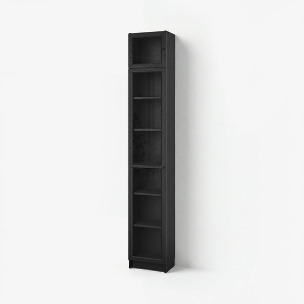 BILLY / OXBERG bookcase w glass doors/ext unit, 40x30x237 cm