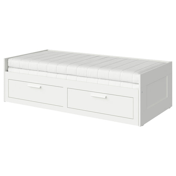 BRIMNES day-bed w 2 drawers/2 mattresses