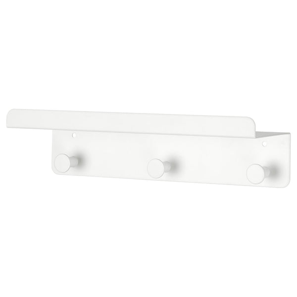 ENUDDEN wall shelf with 3 hooks