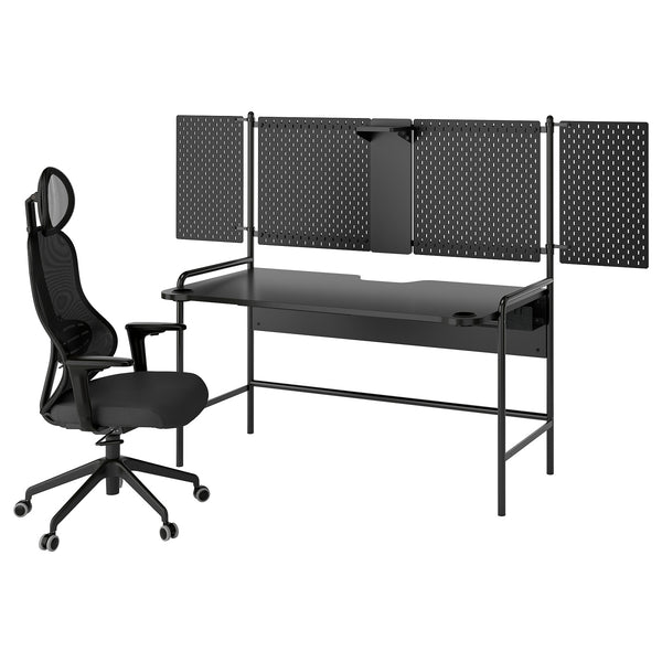 FRÖSKELÅS / UTKLASSNING gaming desk and chair