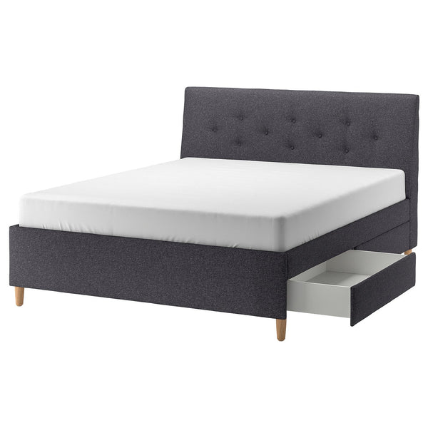 IDANÄS upholstered storage bed