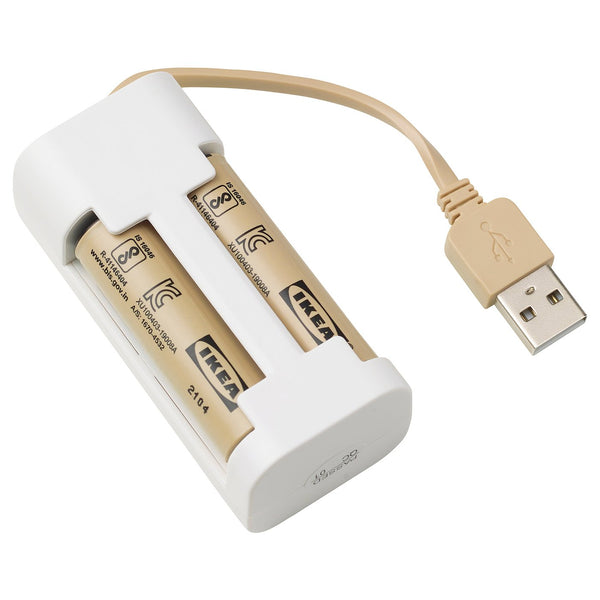 LADDA battery charger and 2 batteries
