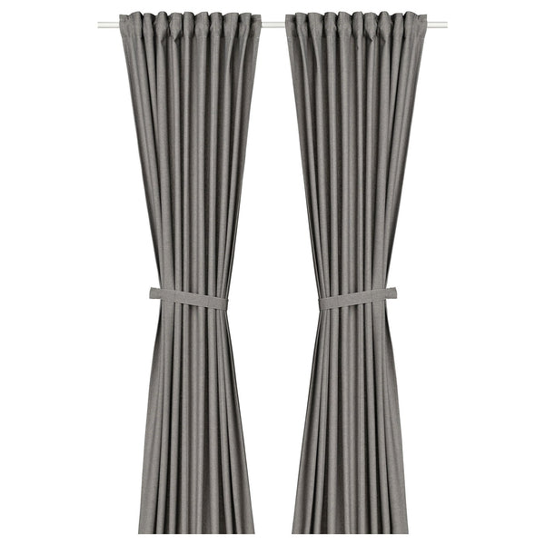LENDA curtains with tie-backs, 1 pair