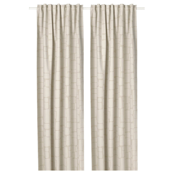 LÖNNSTÄVMAL block-out curtains, 1 pair