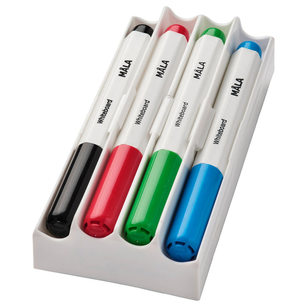 MÅLA Whiteboard pen with holder/eraser