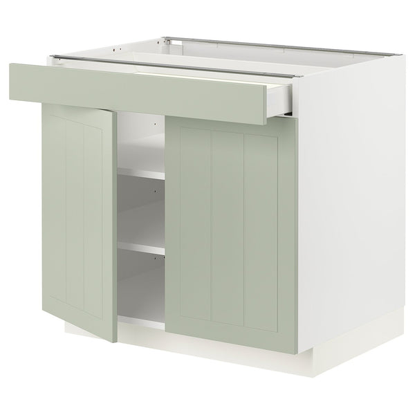 METOD / MAXIMERA base cabinet/shelves/drawer/2 doors