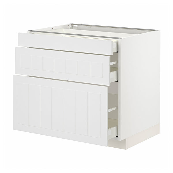 METOD / MAXIMERA base cabinet with 3 drawers