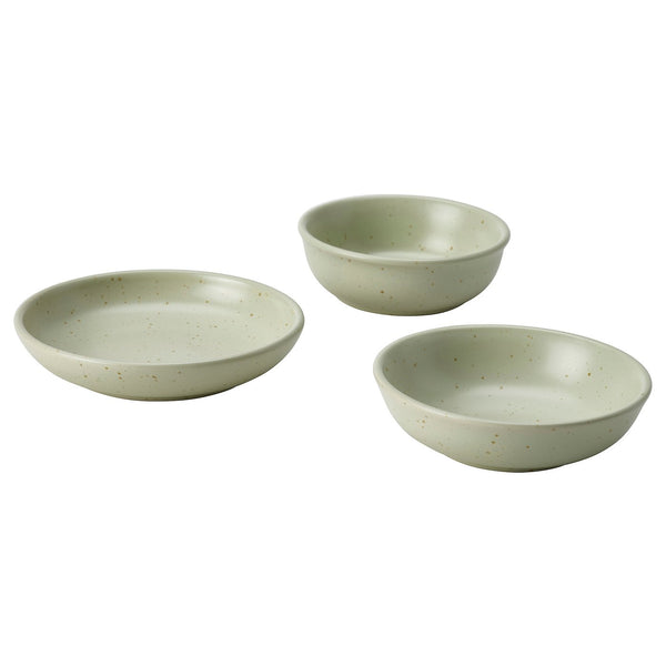 MOSSMAL plate/bowl set of 3