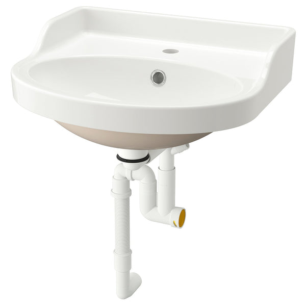 RUTSJÖN semi-recessed wash-basin w watr trp