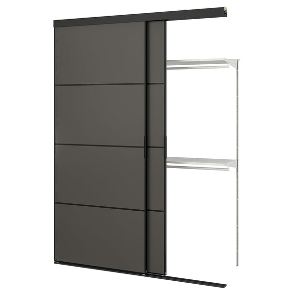 SKYTTA / BOAXEL reach-in wardrobe with sliding door