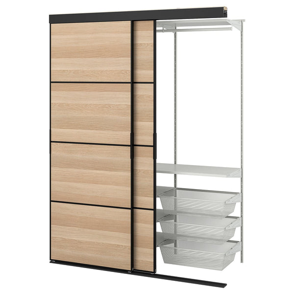 SKYTTA / BOAXEL reach-in wardrobe with sliding door
