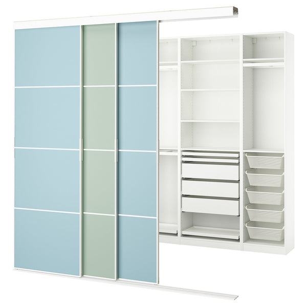 SKYTTA / PAX walk-in wardrobe with sliding doors