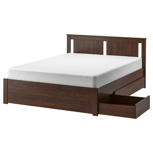 SONGESAND Bed frame with 2 storage boxes