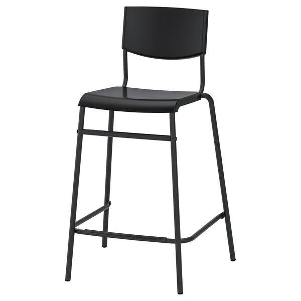 STIG bar stool with backrest, 63 cm