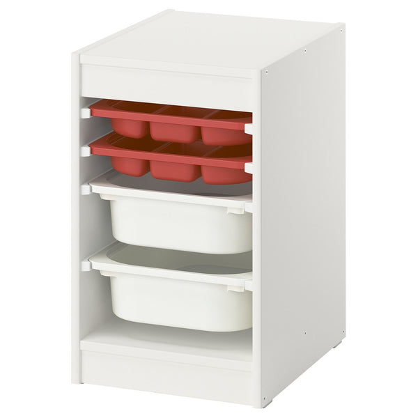 TROFAST storage combination w boxes/trays