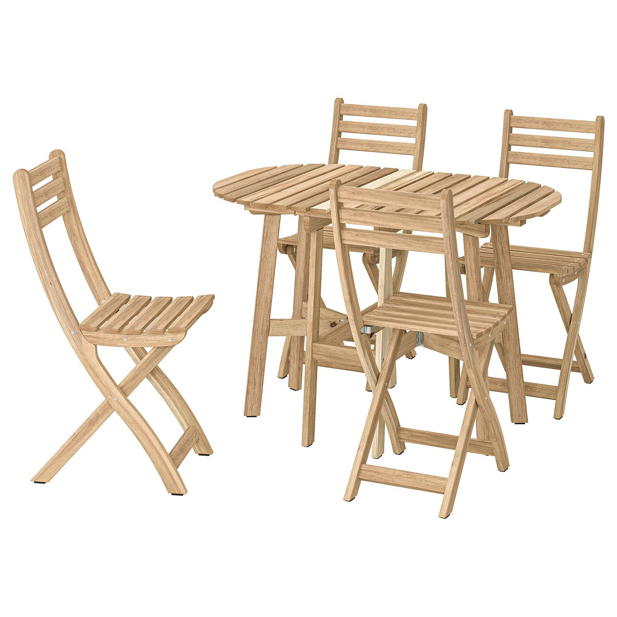ASKHOLMEN gateleg table+4 chairs, outdoor