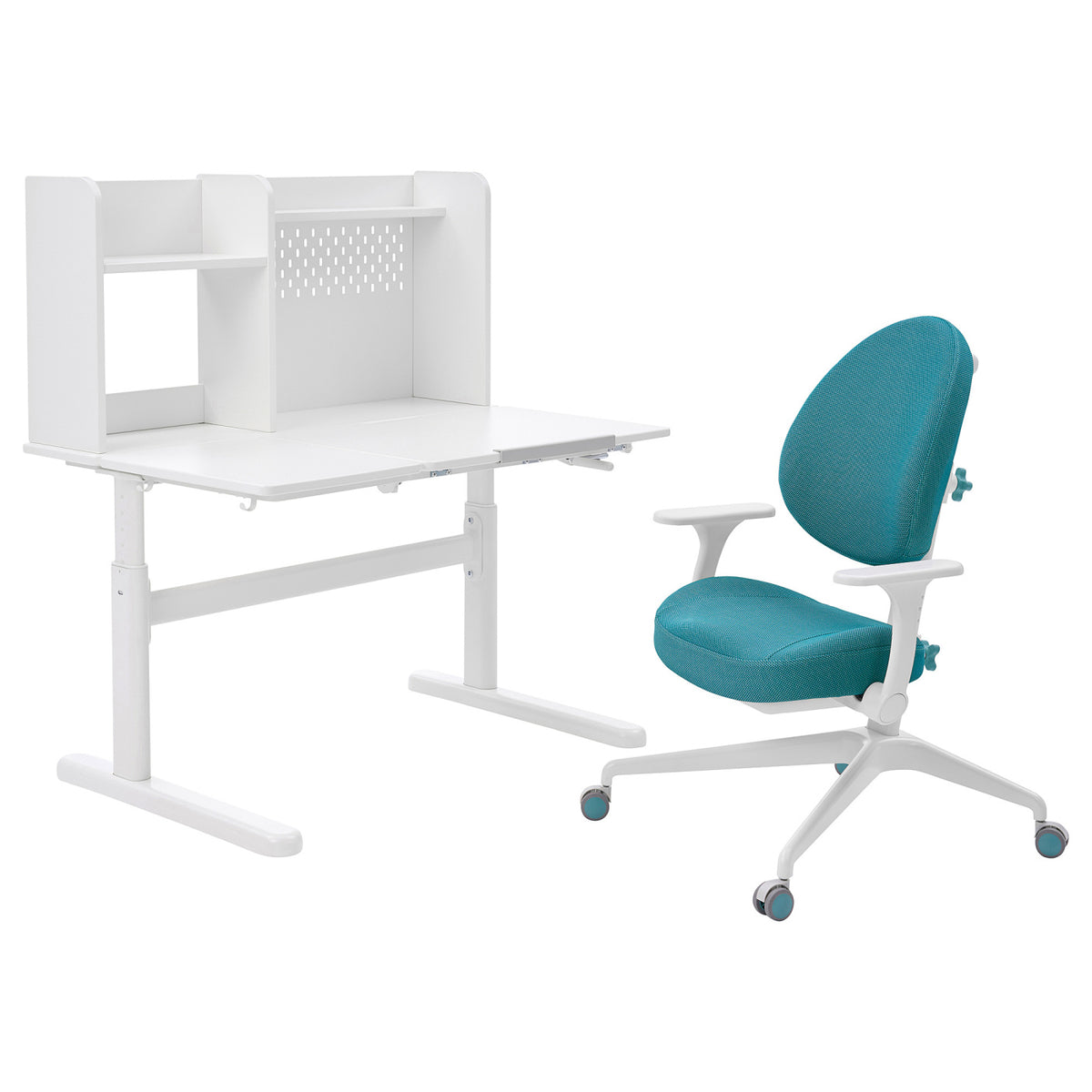 BERGLÄRKA / GUNRIK children's desk+chair w armrests, 100x70 cm