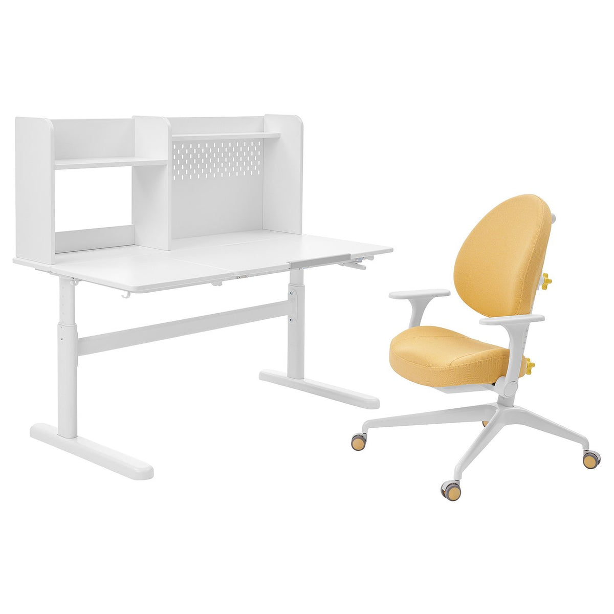 BERGLÄRKA / GUNRIK Children's desk+chair w armrests