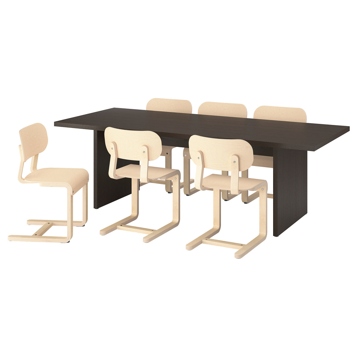 BERGSHYTTAN / STOCKHOLM 2025 table and 6 chairs, 240x93 cm