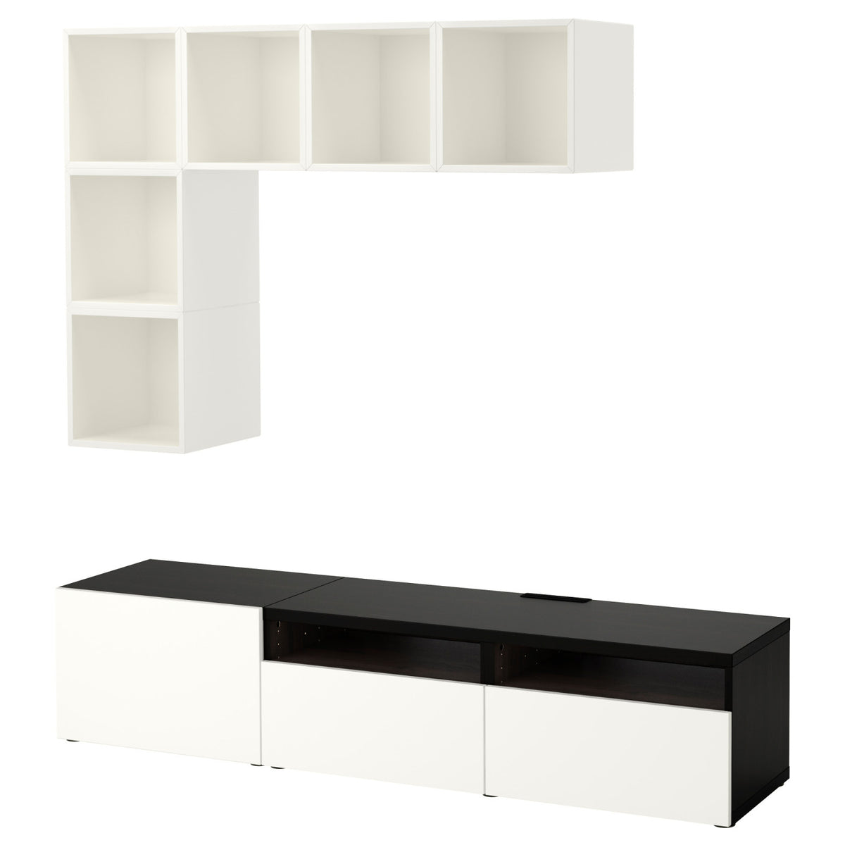 BESTÅ / EKET cabinet combination for TV, 180x42x170 cm