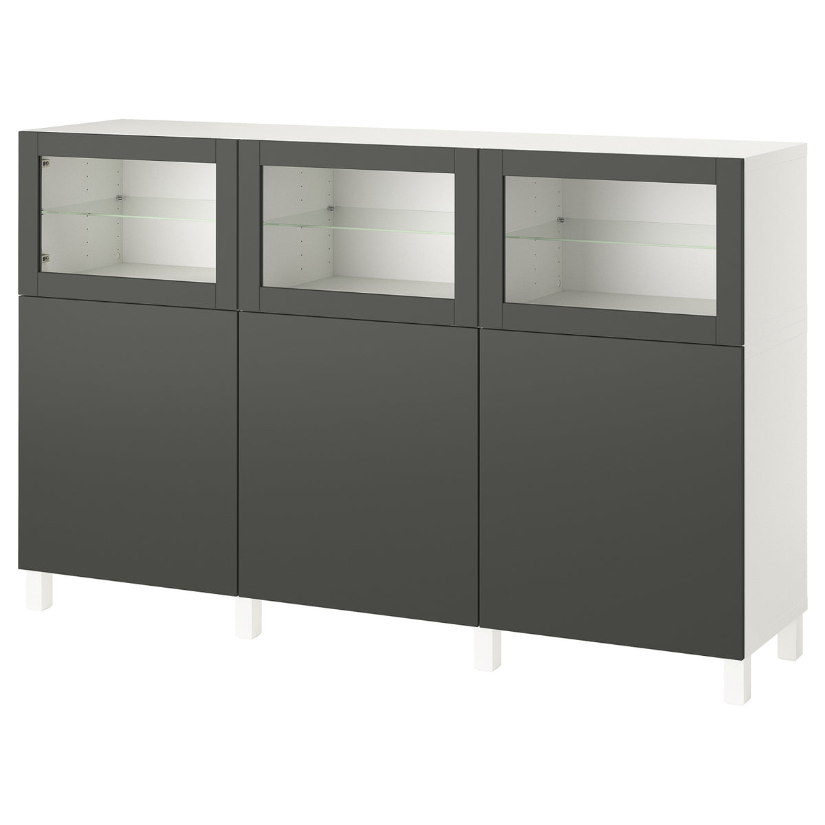 BESTÅ storage combination with doors, 180x42x112 cm