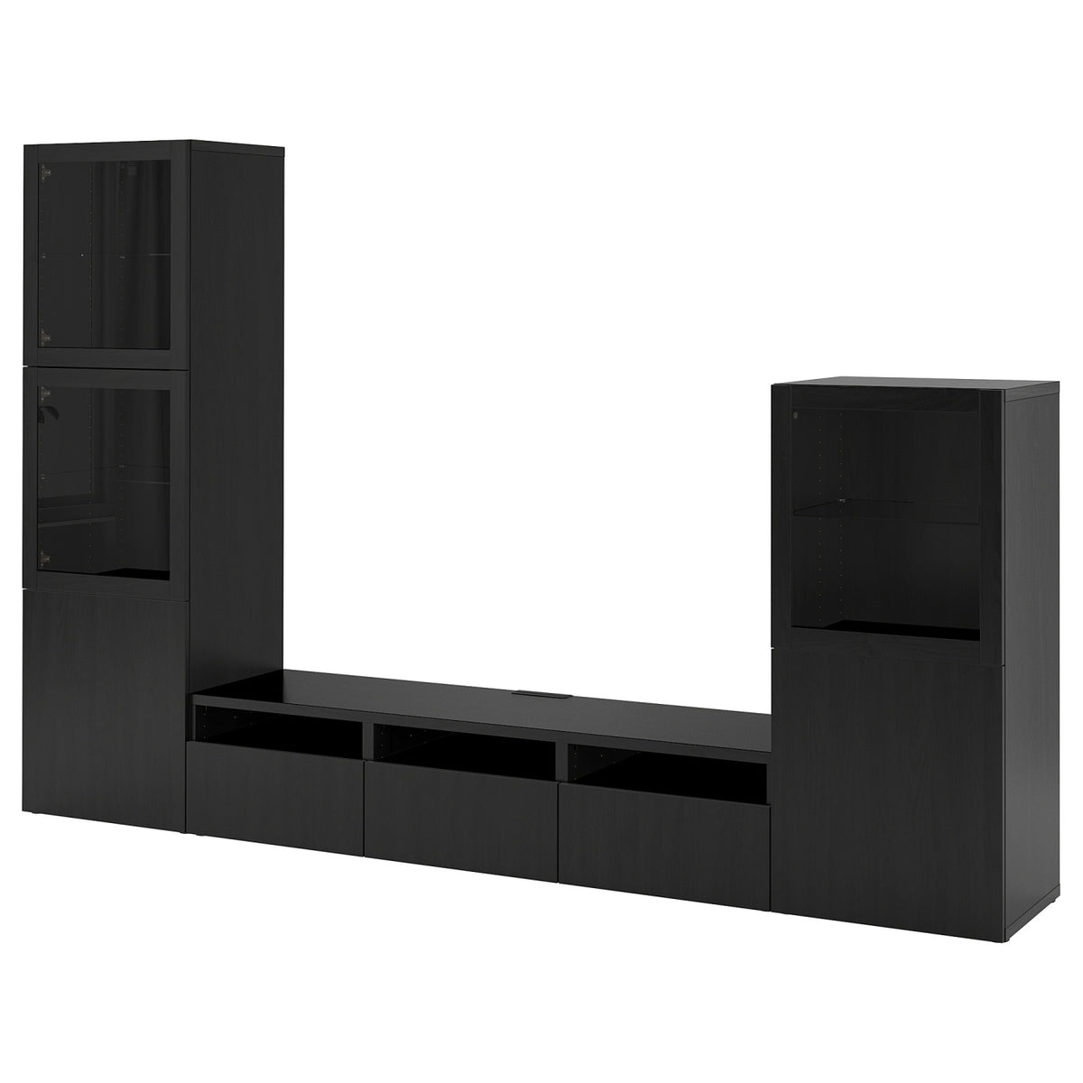 BESTÅ TV storage combination/glass doors, 300x42x193 cm