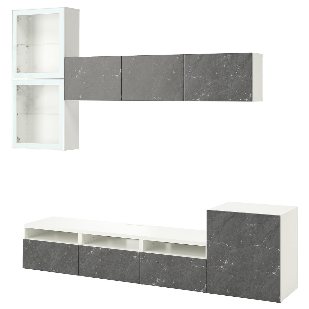BESTÅ TV storage combination/glass doors