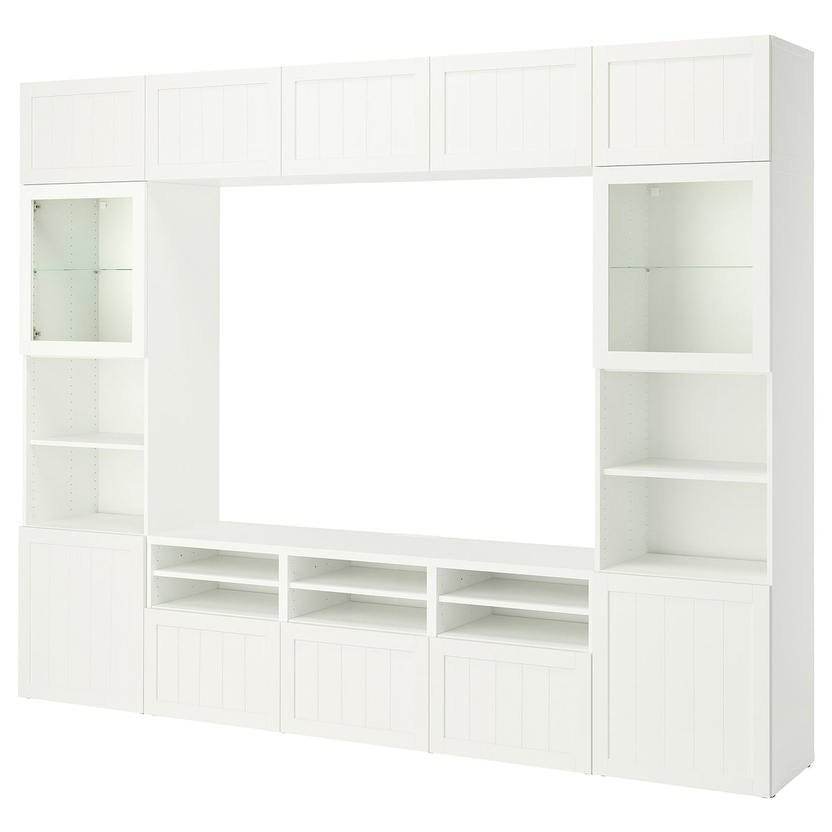 BESTÅ TV storage combination/glass doors