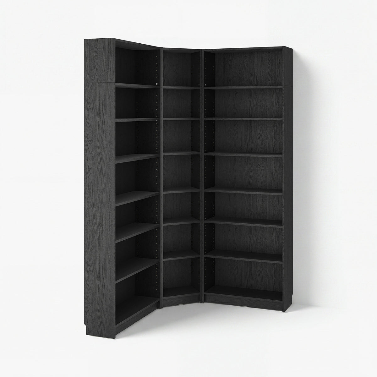 BILLY bookcase corner comb w ext units, 136/136x28x237 cm