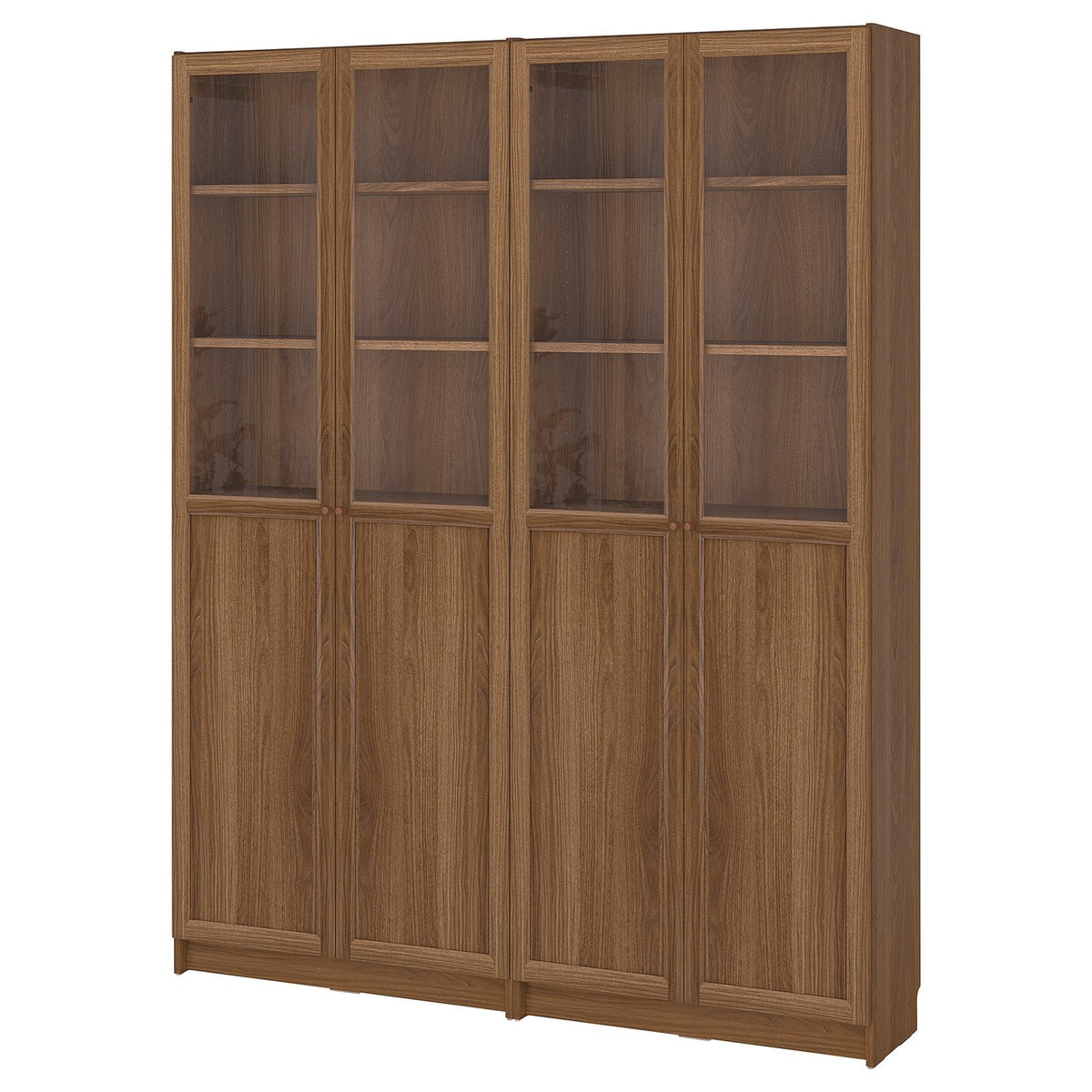 BILLY / OXBERG bookcase comb w panel/glass doors