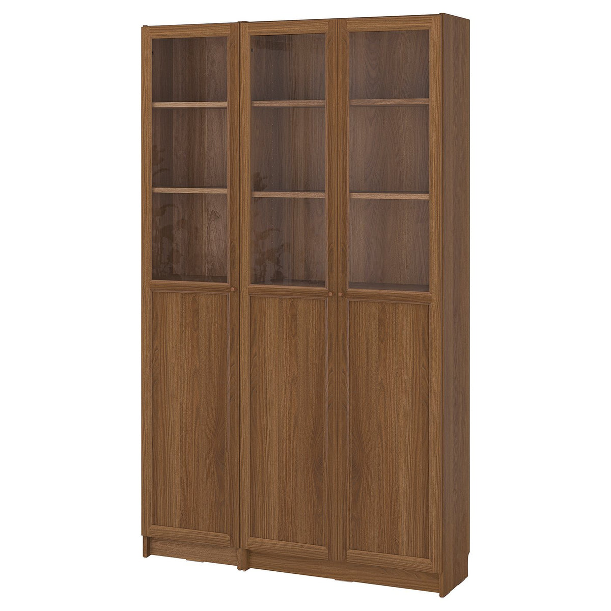 BILLY / OXBERG bookcase comb w panel/glass doors