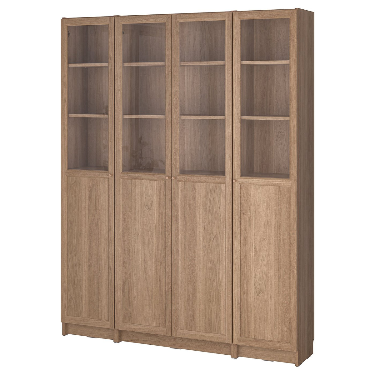 BILLY / OXBERG bookcase comb w panel/glass doors