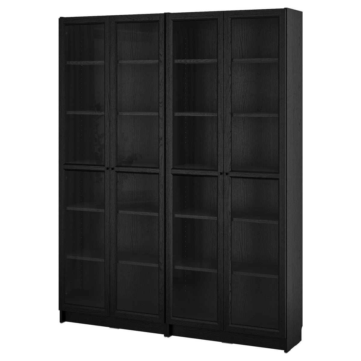 BILLY / OXBERG bookcase combination w glass doors