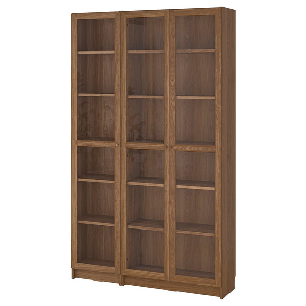 BILLY / OXBERG bookcase combination w glass doors