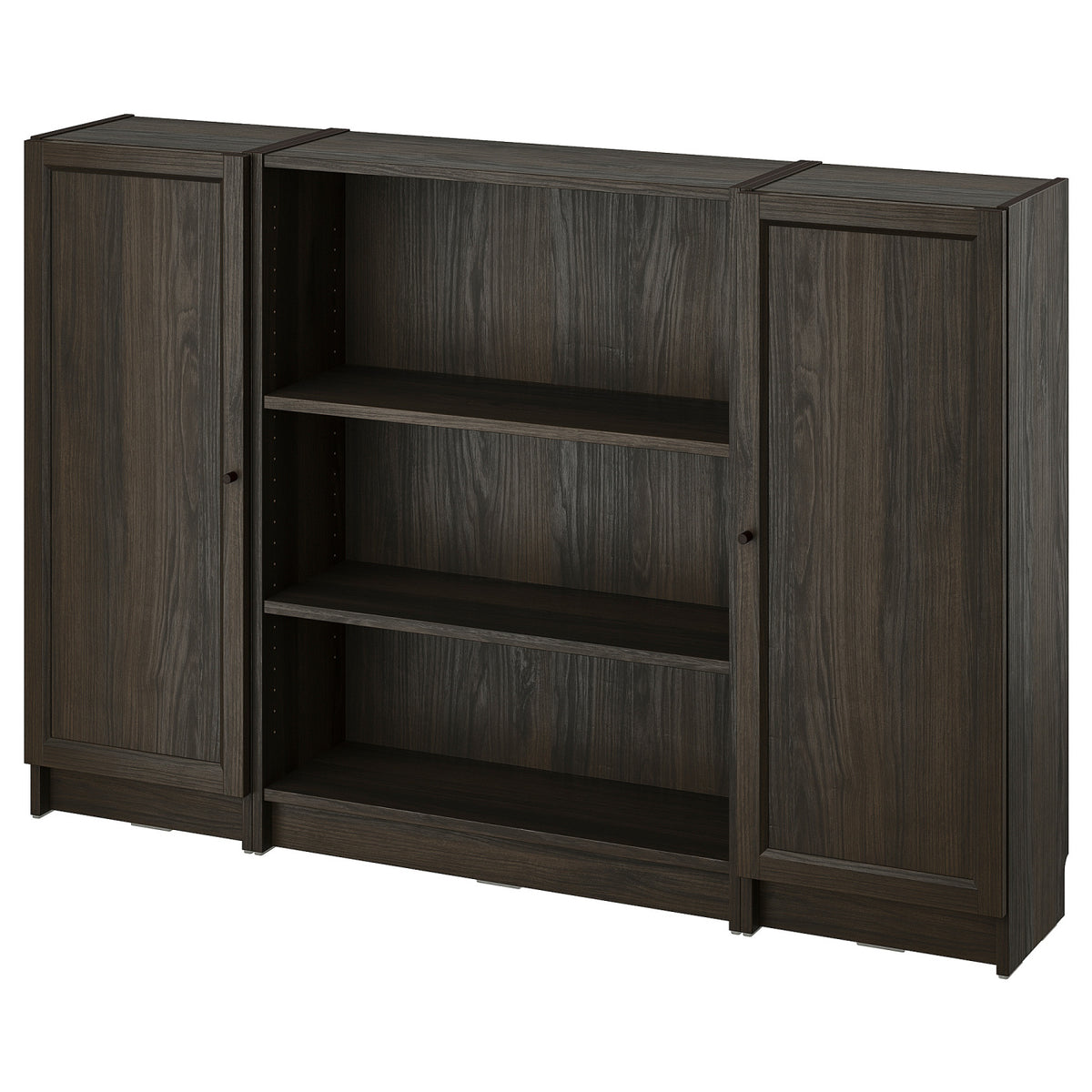 BILLY / OXBERG bookcase combination with doors, 160x106 cm