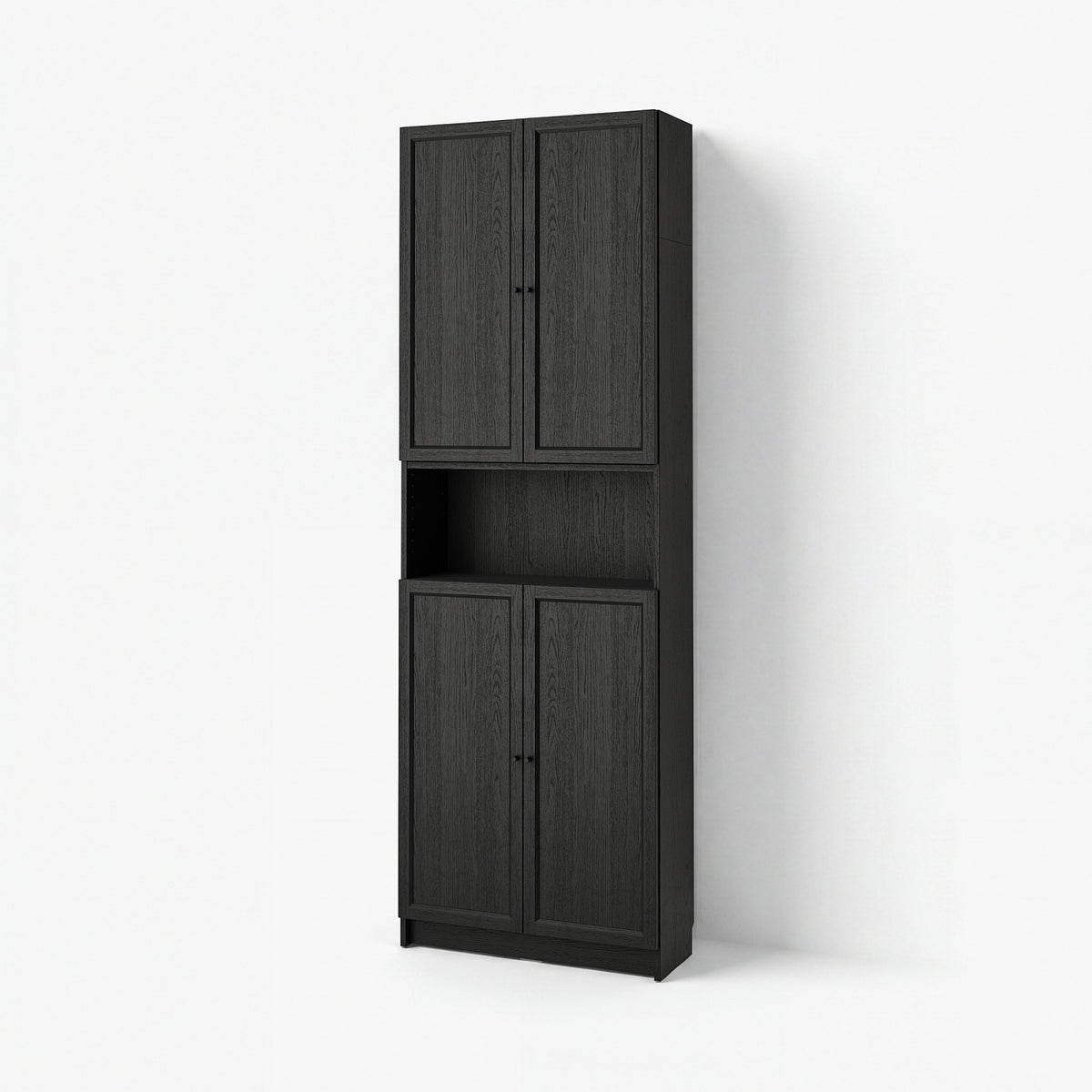 BILLY / OXBERG bookcase w doors/extension unit, 80x30x237 cm