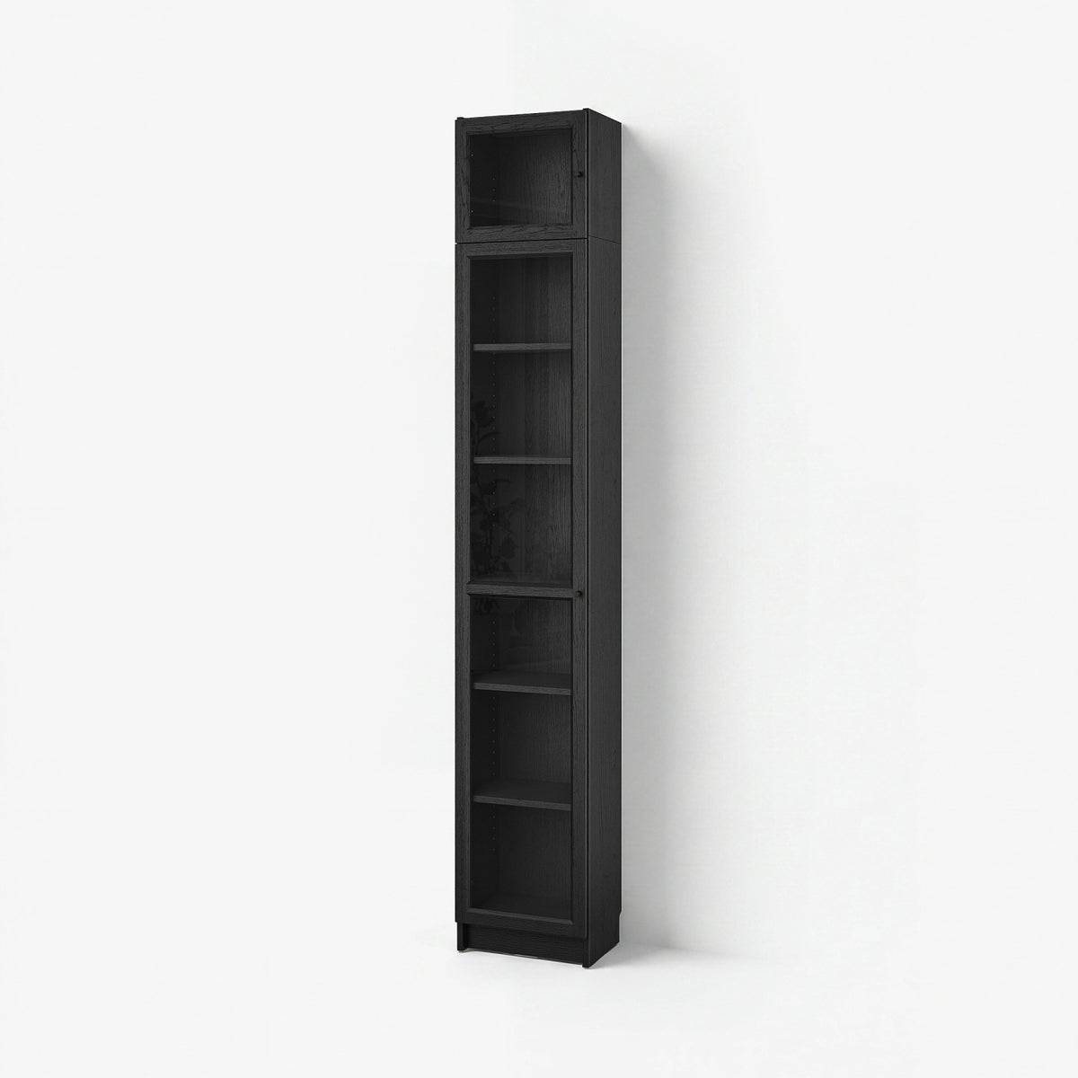 BILLY / OXBERG bookcase w glass doors/ext unit, 40x30x237 cm