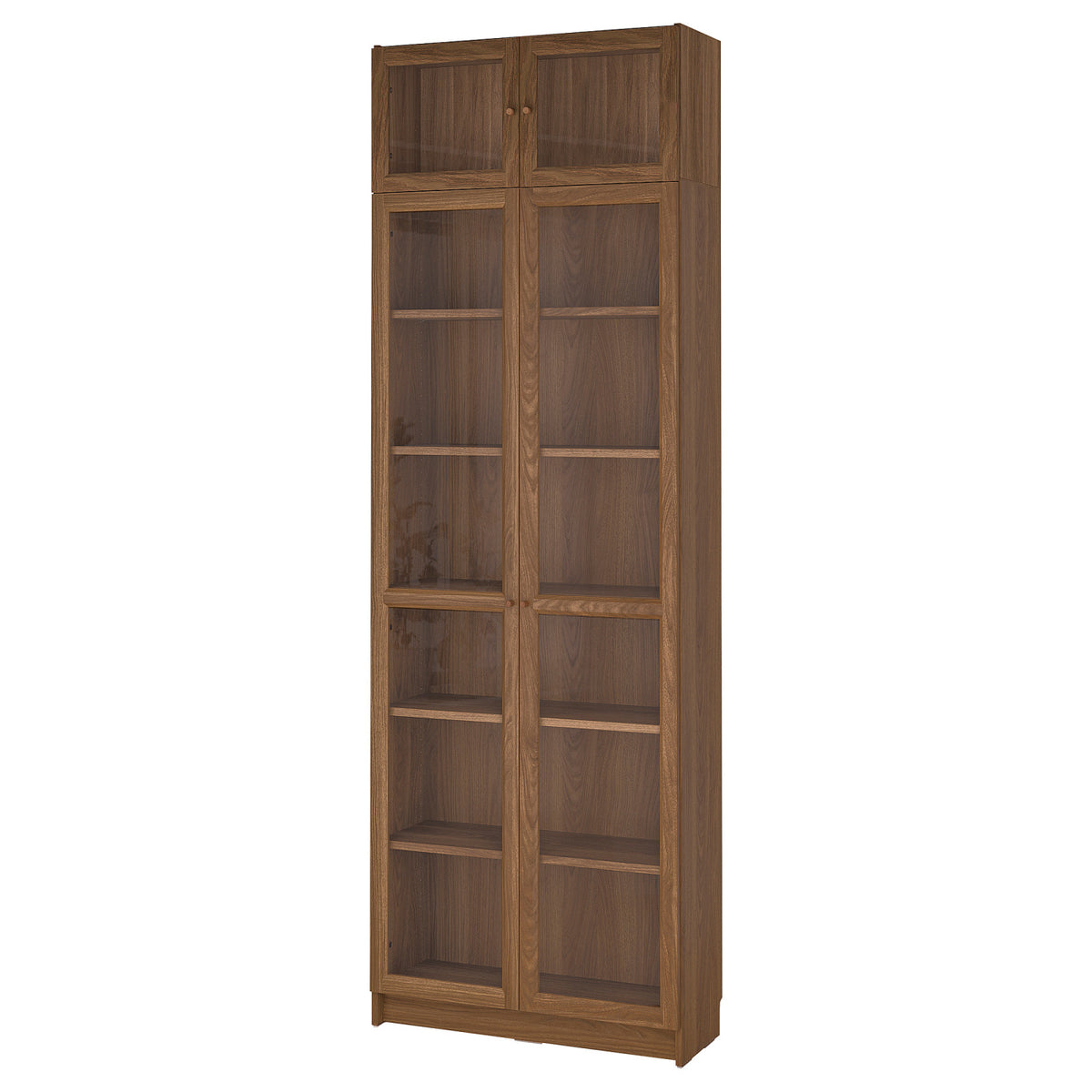 BILLY / OXBERG bookcase w glass doors/ext unit, 80x30x237 cm