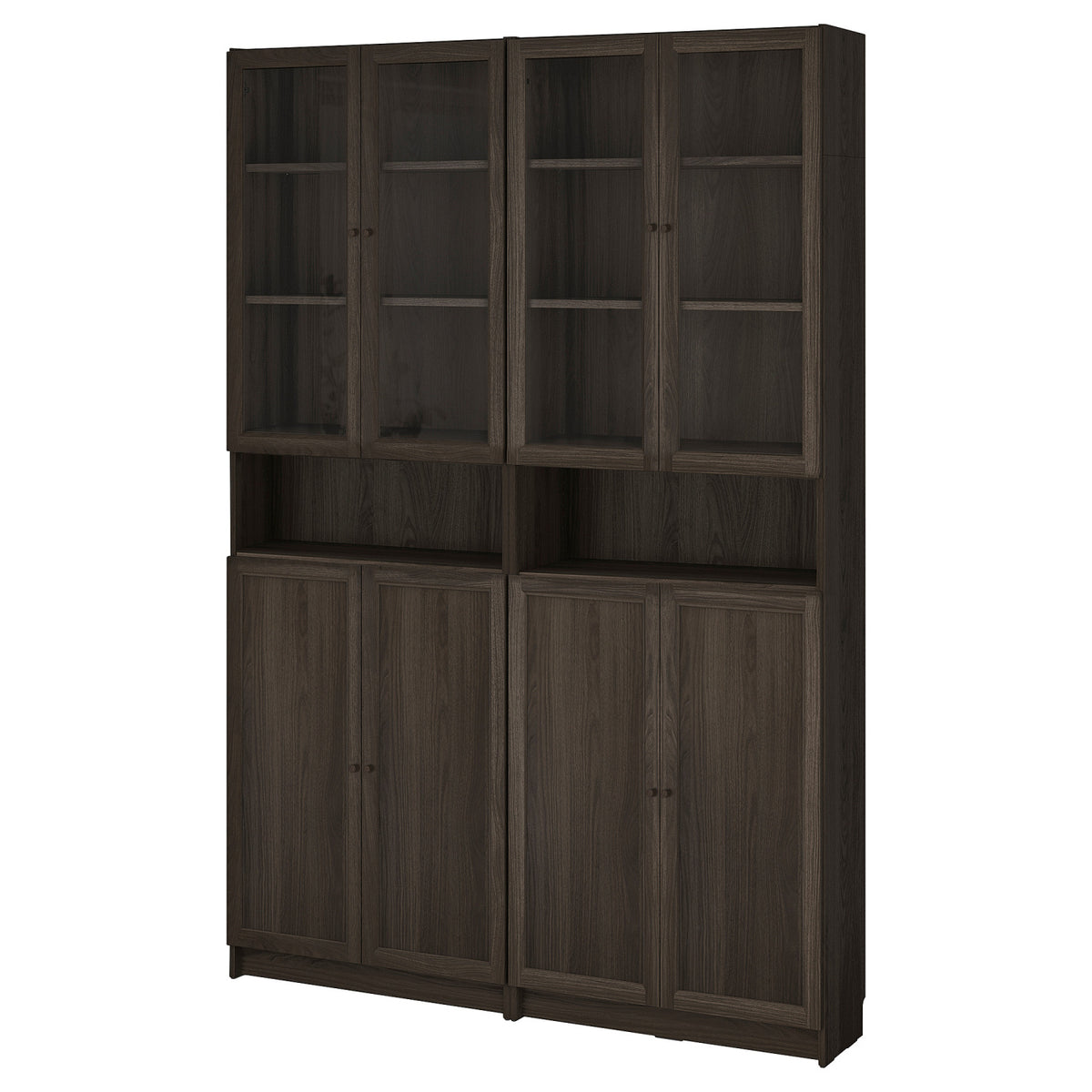 BILLY / OXBERG bookcase w height extension ut/drs, 160x30x237 cm