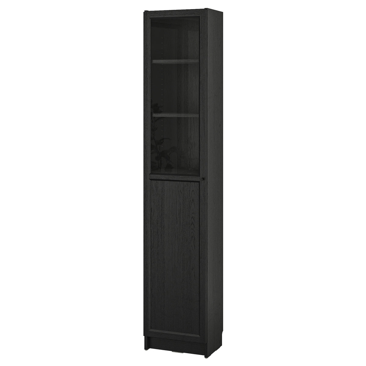 BILLY / OXBERG bookcase with panel/glass door, 40x30x202 cm