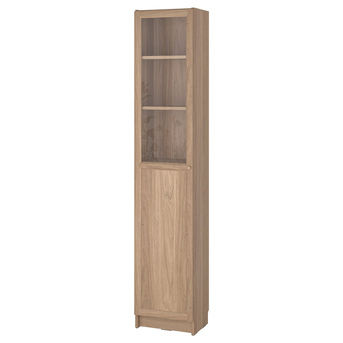 BILLY / OXBERG bookcase with panel/glass door