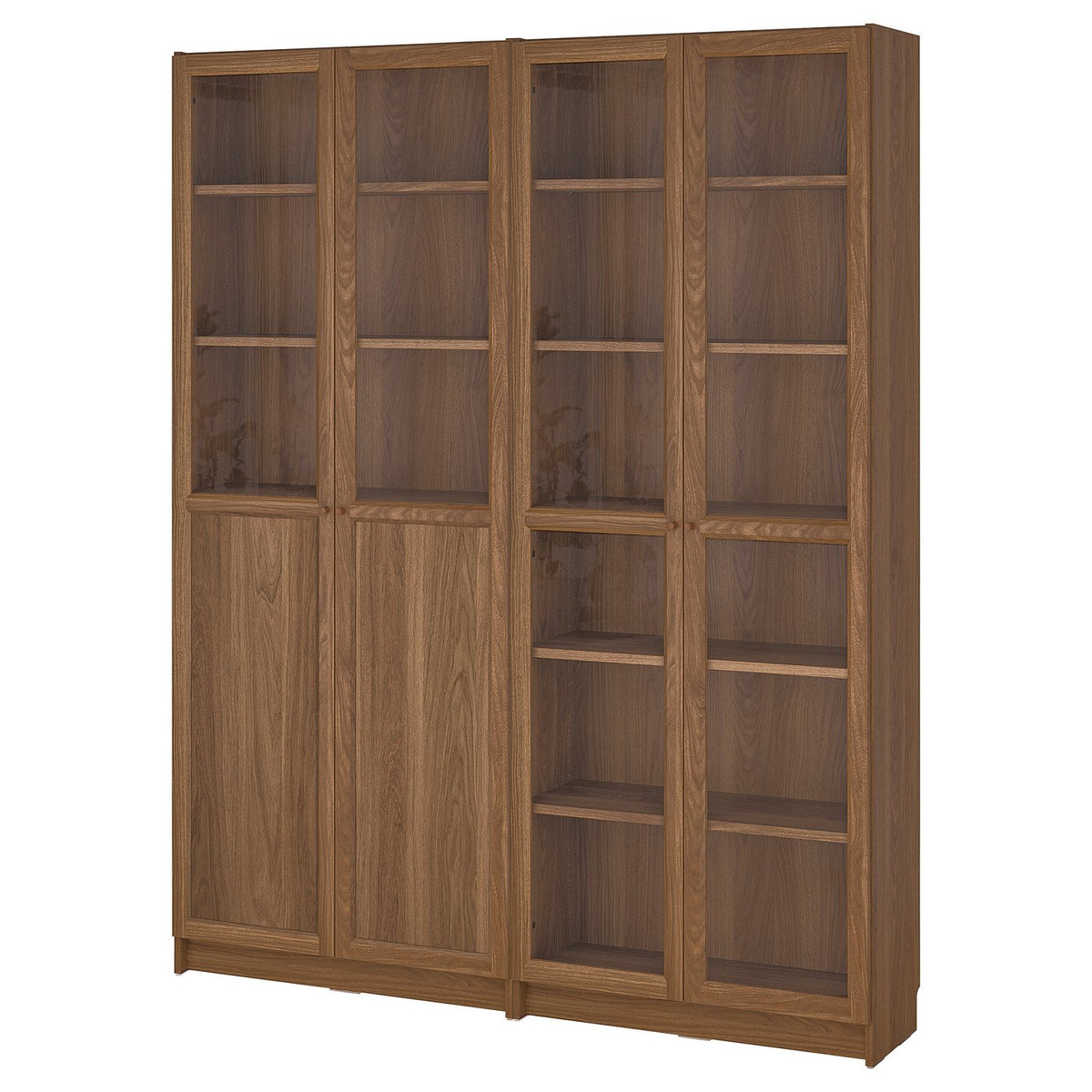 BILLY / OXBERG bookcase with panel/glass doors