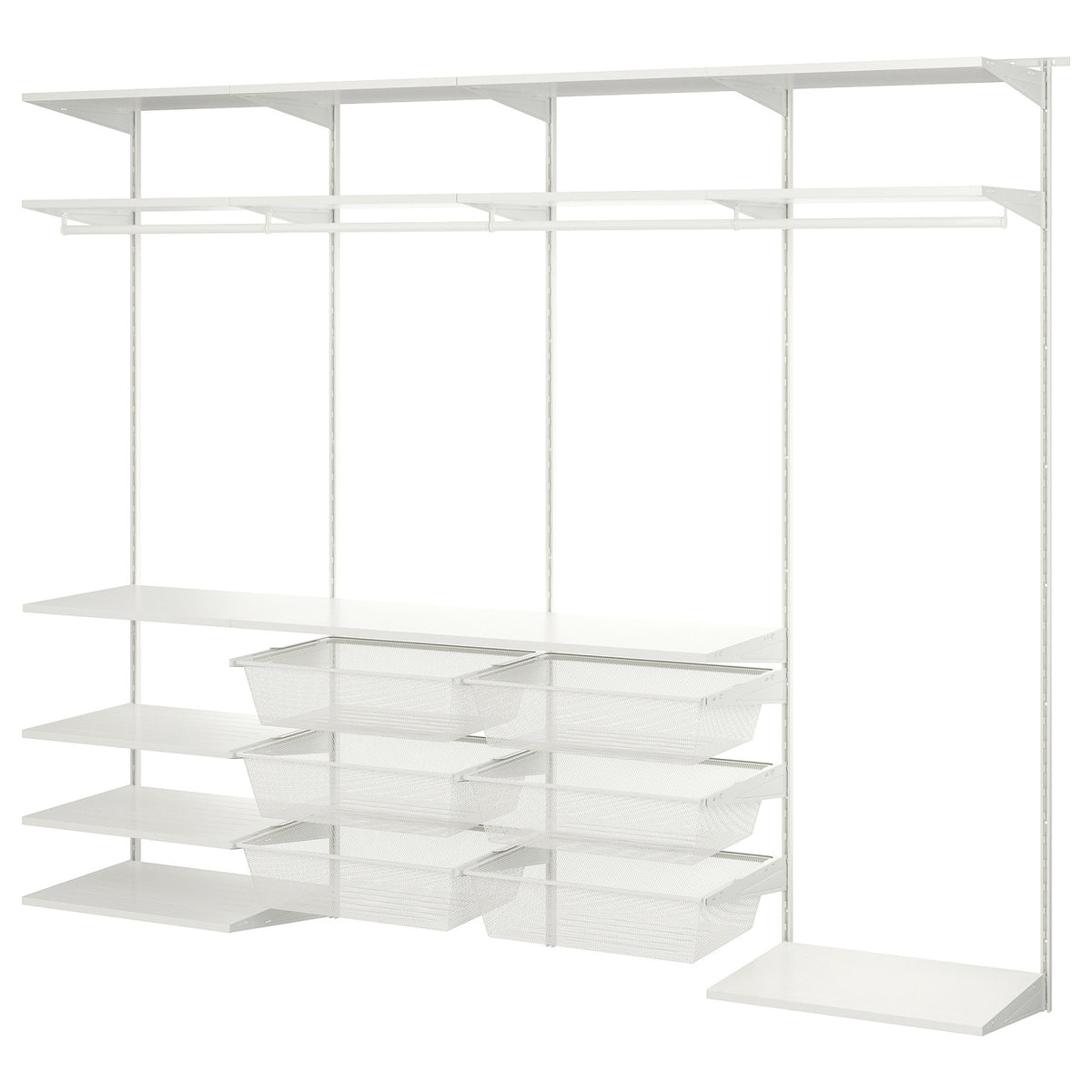 BOAXEL wardrobe combination, 245x40x201 cm