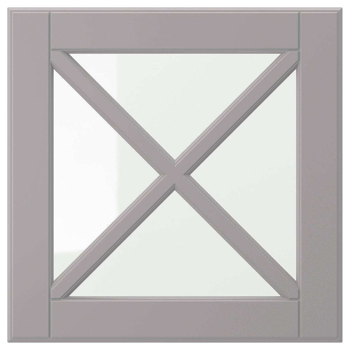 BODBYN glass door with crossbar