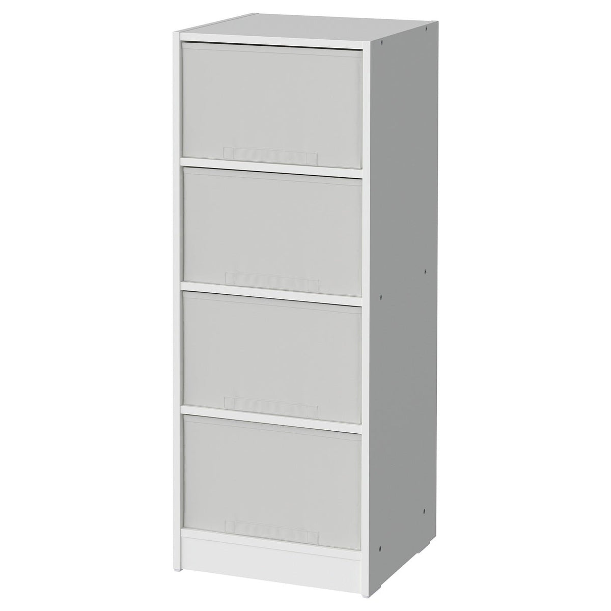 BRUKSVARA storage unit with 4 boxes, 40x104 cm