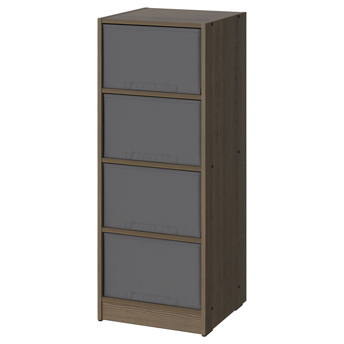 BRUKSVARA storage unit with 4 boxes, 40x104 cm