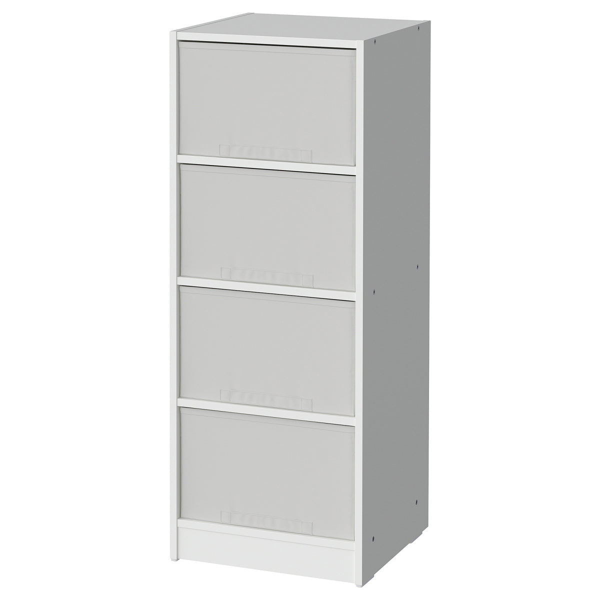 BRUKSVARA storage unit with 4 boxes, 40x104 cm